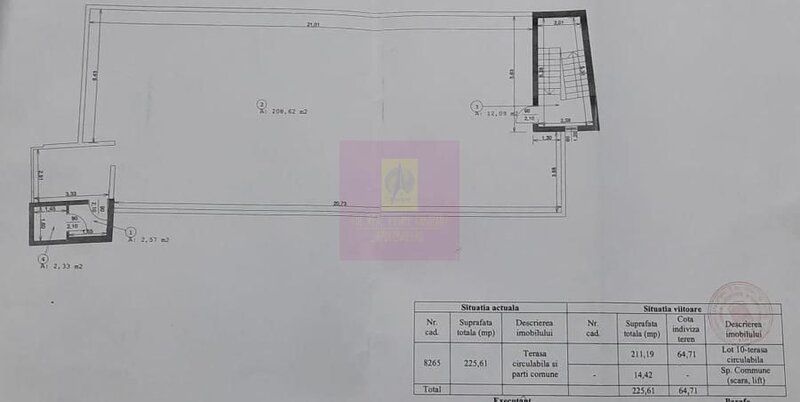 Unirii-Camera de Comert, Rooftop-Penthouse scara privata-lift, 460mp